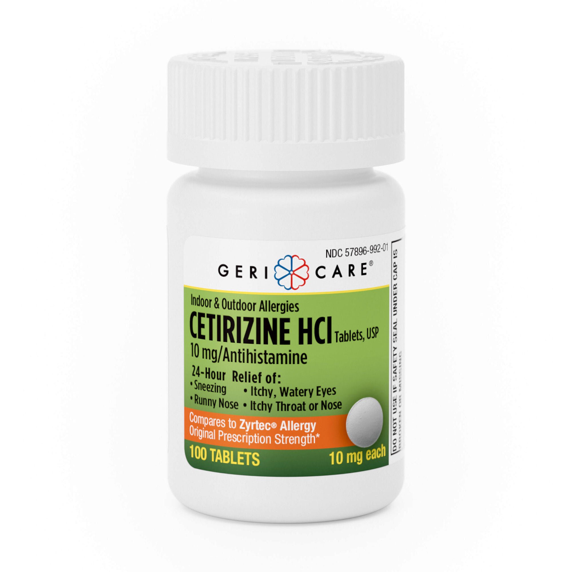 Geri-Care CETIRIZINE HCL, TAB 10MG (72BT/CS)