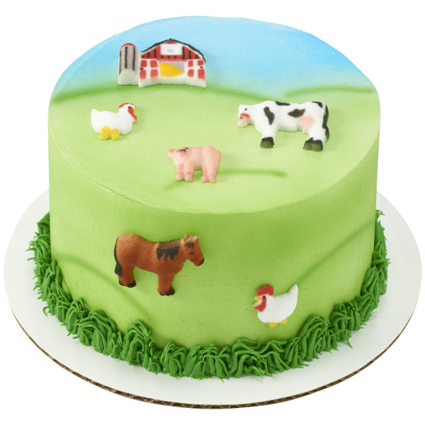 Farm Animals Assortment - Red 3 Free Dec-Ons® Decorations