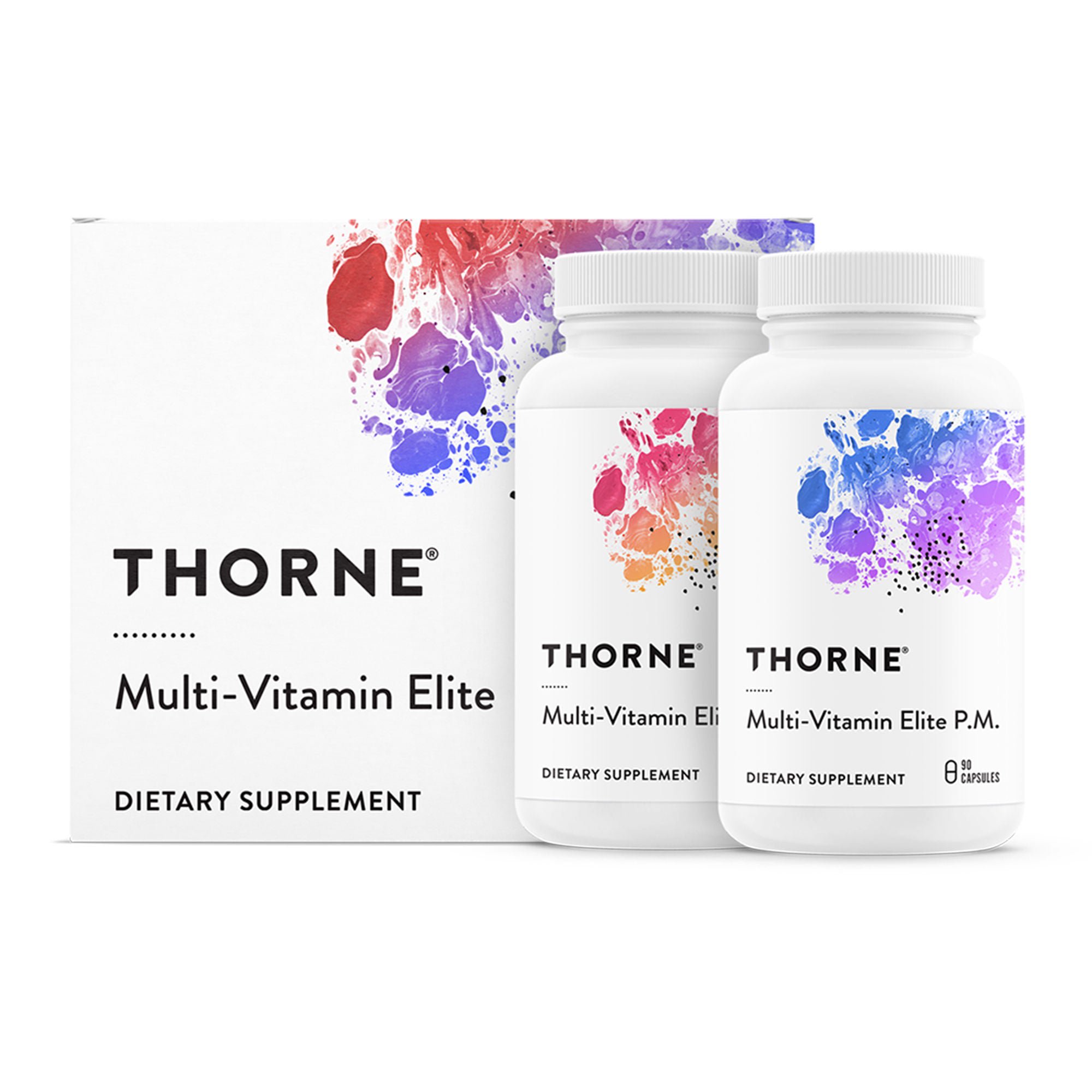 Thorne® Multivitamin Elite Daily Nutritional Supplement, AM Formula & PM Formula