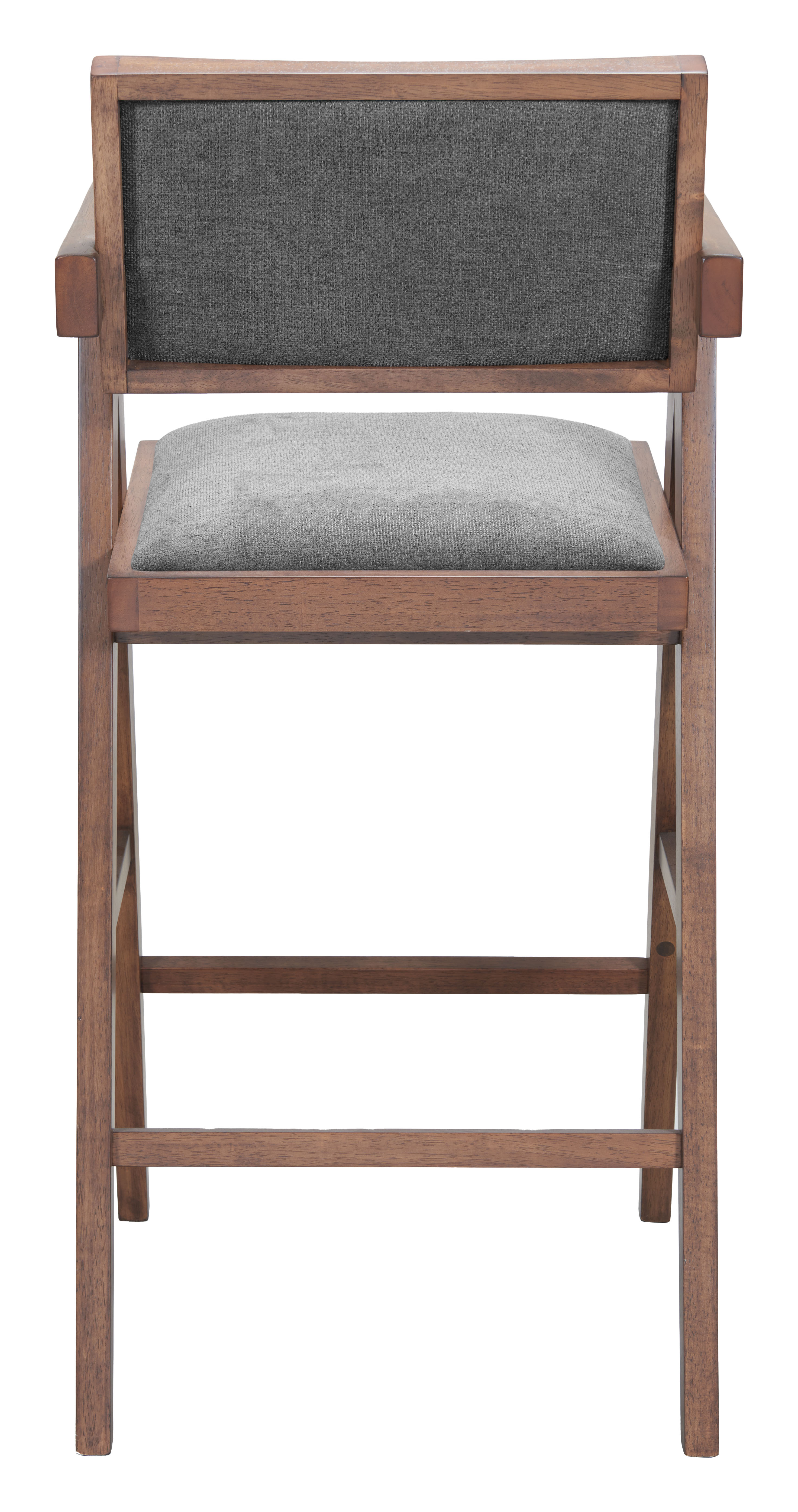 Delhi Barstool (Set of 2) Gray & Walnut product image
