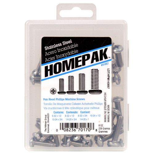 HOMEPAK PHP Stainless Steel Machine Screws Assortment