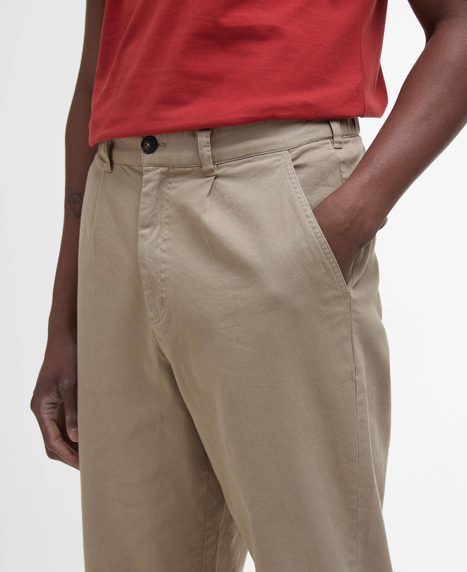 Washed Stretch Relaxed Trousers image number 3
