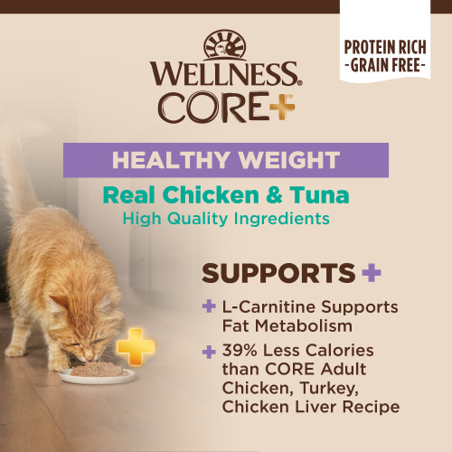 The benefits of Wellness CORE+ Healthy Weight Chicken & Tuna
