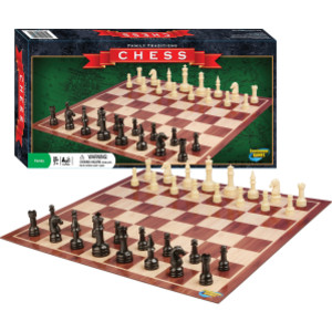 Classic Chess Board Game with Wooden Playing Pieces