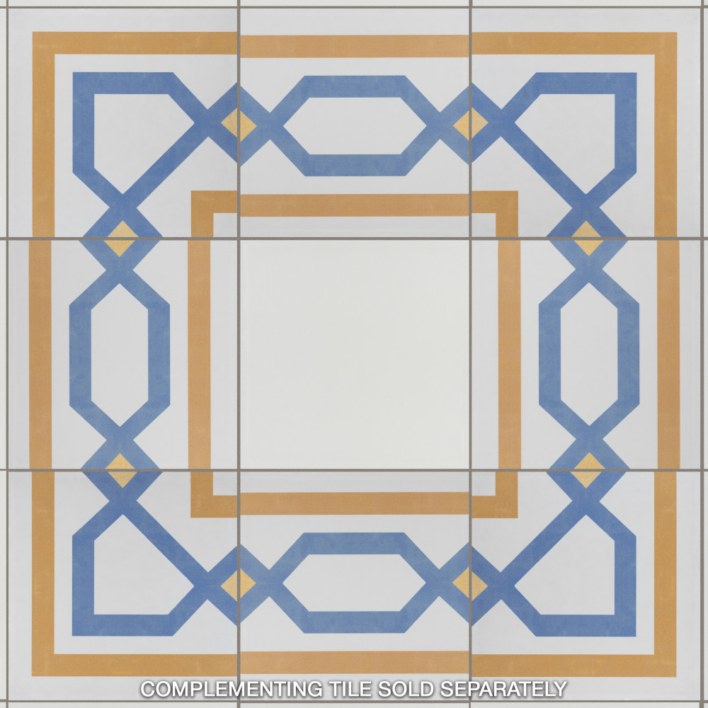 Revival Frame 7.75x7.75 Square Ceramic Floor and Wall Digital Pattern