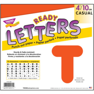 Orange 4" Casual Uppercase Ready Letters®