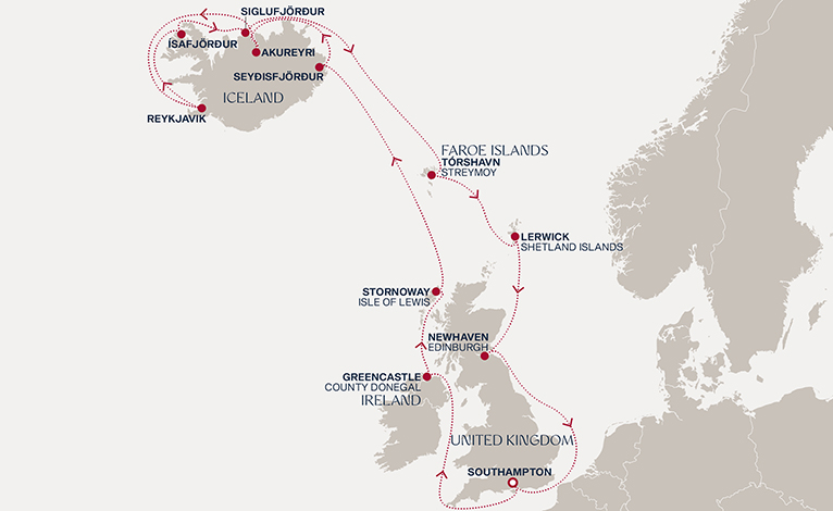 Itinerary map