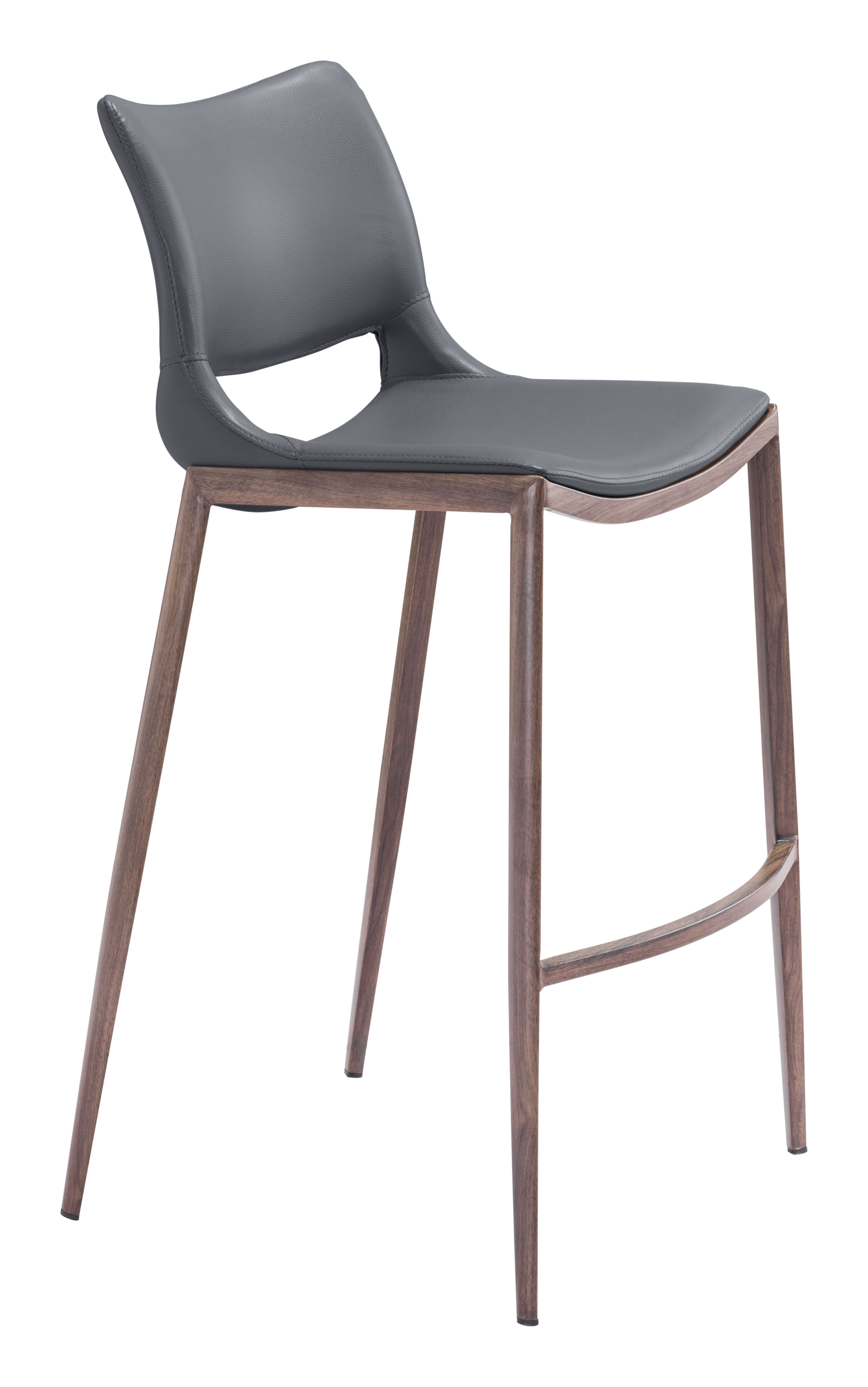 Ace Barstool (Set of 2) Dark Gray & Walnut product image