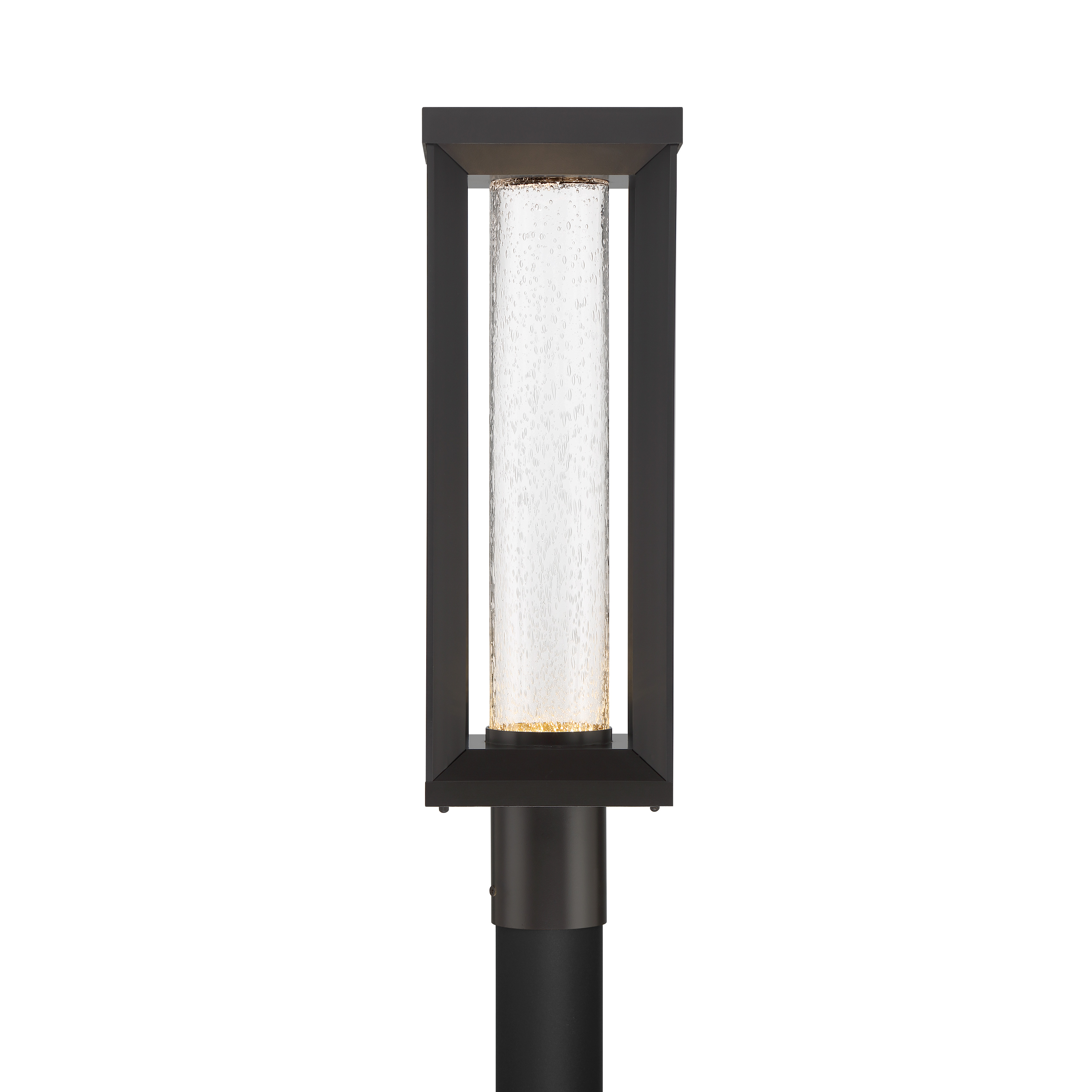 LED 22.25" Exterior Post Mount in Oil Rubbed Bronze with Clear Seeded Glass - alternate view