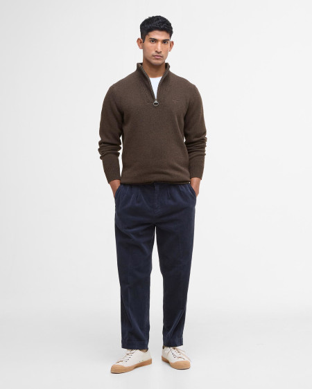 Maglione con mezza zip in lana d'agnello Essential
