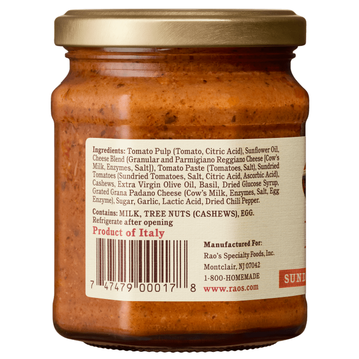 Sun Dried Tomato Pesto Sauce, 6.7 oz - Left Image