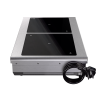 208- to 240-volt 2900-watt front-to-back dual countertop induction range with temperature control probe and programs