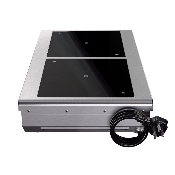 208- to 240-volt 2900-watt front-to-back dual countertop induction range with temperature control probe and programs