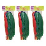 Creativity Street&reg; Quill Feathers, Assorted Colors, 12", 24 Per Pack, 3 Packs CK-4503-3