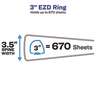AVE18952, Avery, Heavy-Duty Preprinted Safety Data Sheet Binder, 3 Rings, 3" Capacity, 11 x 8.5 Yellow/Red