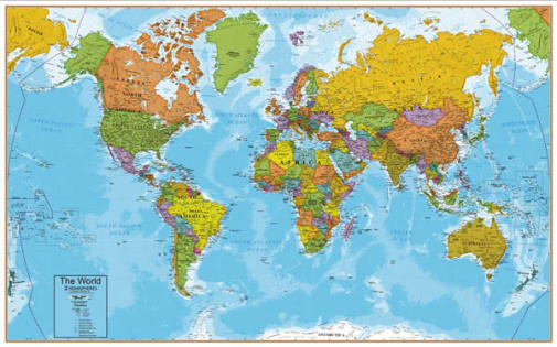 World Wall Chart With Interactive App
