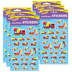 TREND Construction Vehicles superShapes Stickers-Large, 200 Per Pack, 6 Packs T-46304-6
