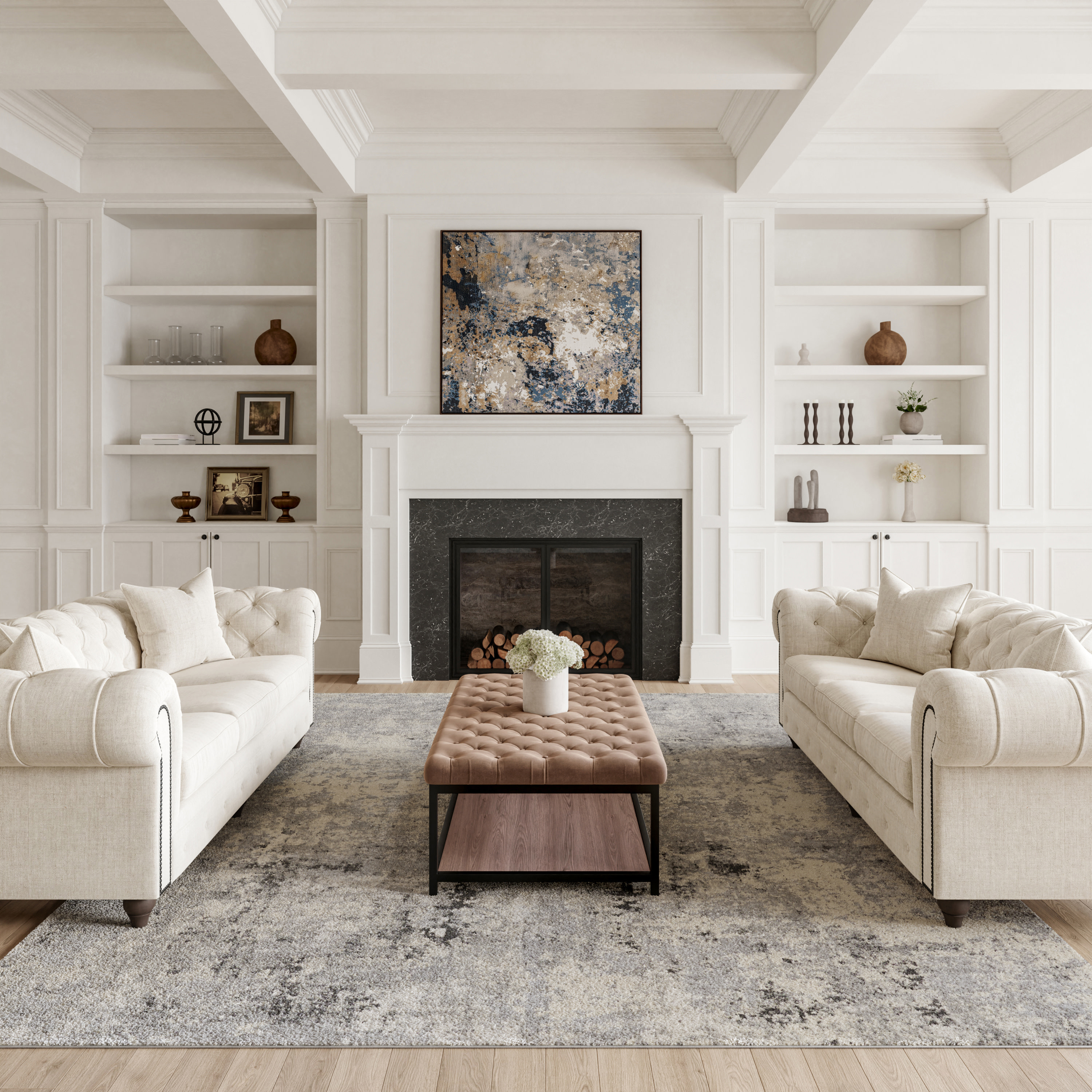Nourison Rustic Textures 7'10" x 10'6" Grey Beige Modern Indoor Rug