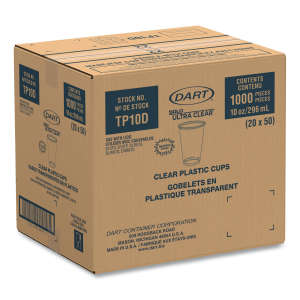 Solo, Ultra Clear™ PET Cups, 10 oz, Tall, Clear