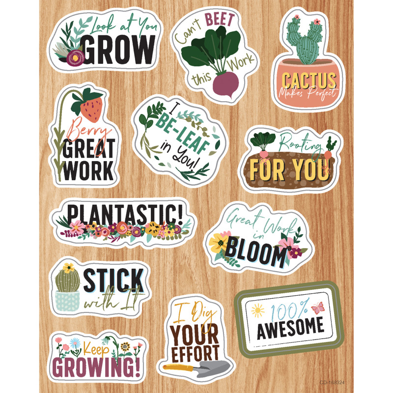 Grow Together Motivators Shape Stickers, Pack of 72