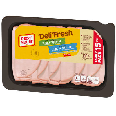 Oscar Mayer Deli Oven Roasted Turkey Breast & Honey Uncured Ham Sliced Lunch Meat 15 oz. Family Size