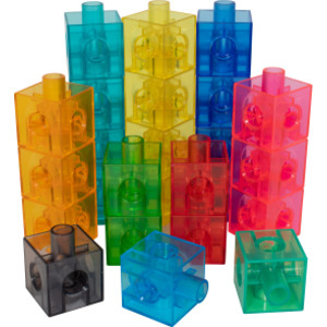 Translucent Linking Cubes - Set of 100 - 0.8 Inch