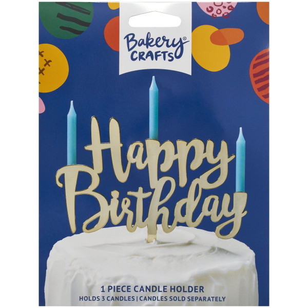 Happy Birthday Assortment Plastic Candle Holder