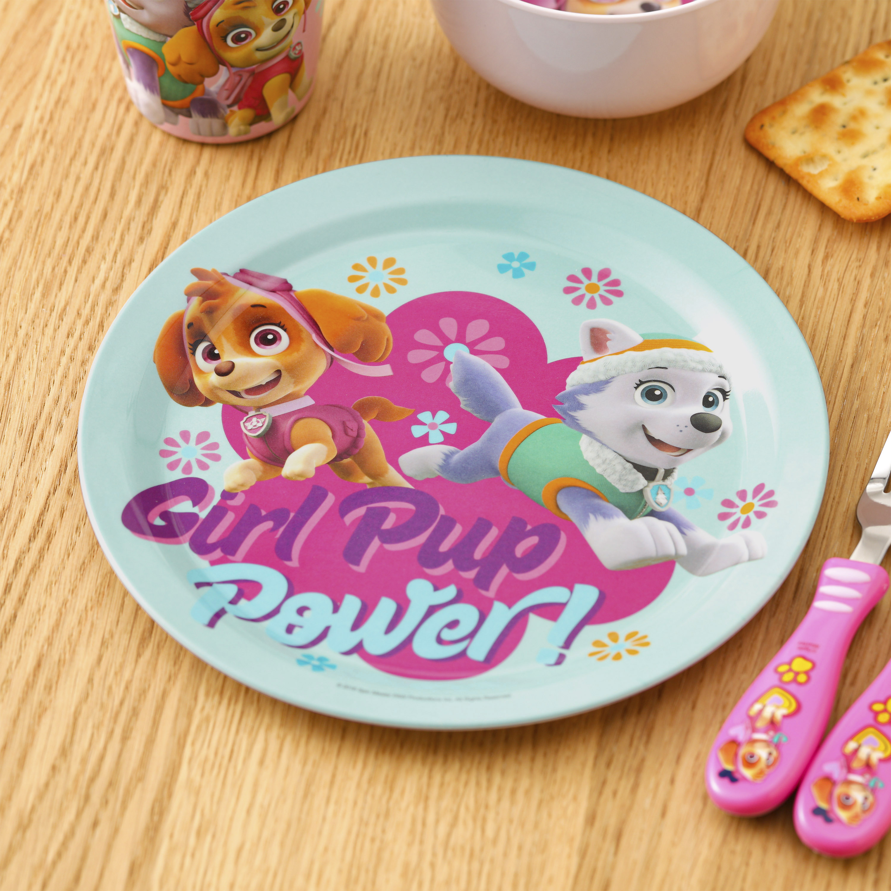 Paw Patrol Kid’s Dinnerware Set, Skye and Everest, 3-piece set slideshow image 9 Paw Patrol Kid’s Dinnerware Set, Skye and Everest, 3-piece set slideshow image 9
