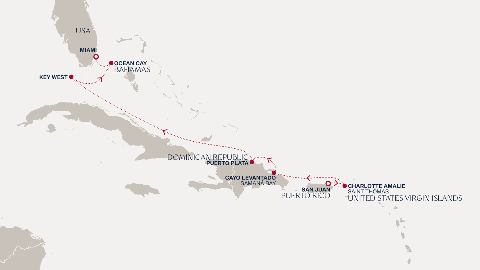 Itinerary map