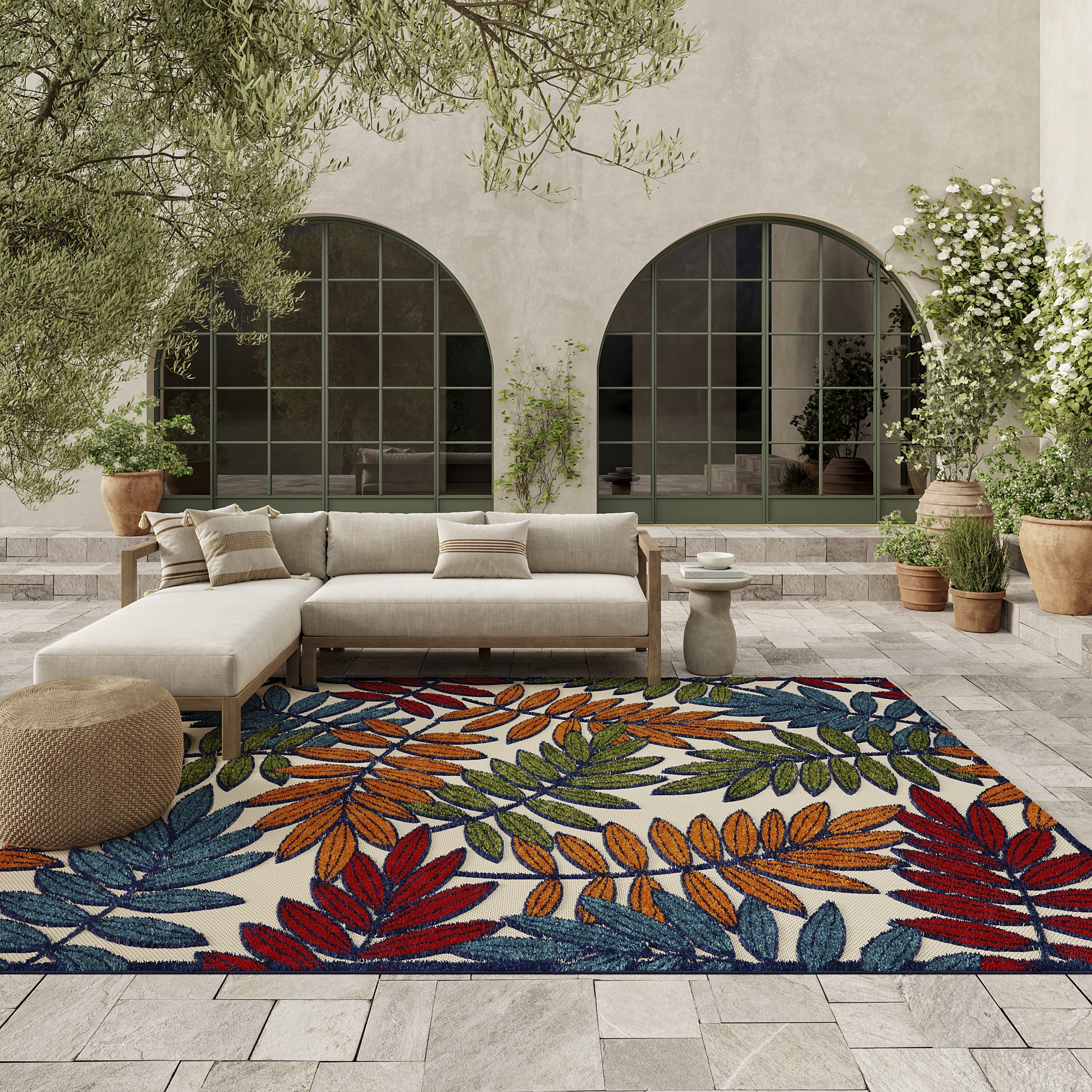 Nourison Aloha 7' x 10' Multicolor Tropical Rug