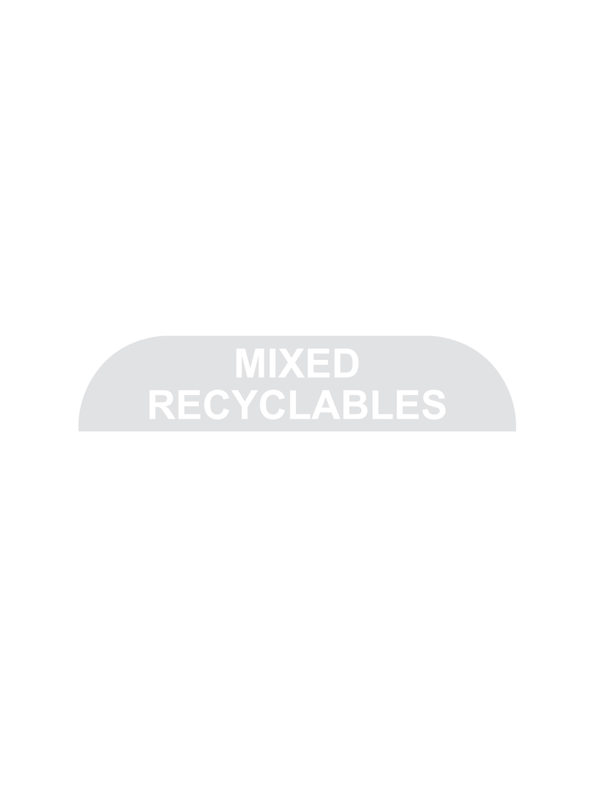 BILLI BOX – Label – Mixed Recyclables – Clear-White