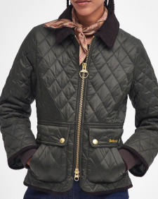 Beadnell Fitted Quilted Jacket Sage-Ancient
