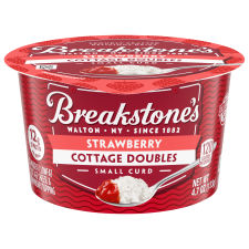 Breakstone's Cottage Doubles Lowfat Cottage Cheese & Strawberry Topping 2% Milkfat, 4.7 oz Cup