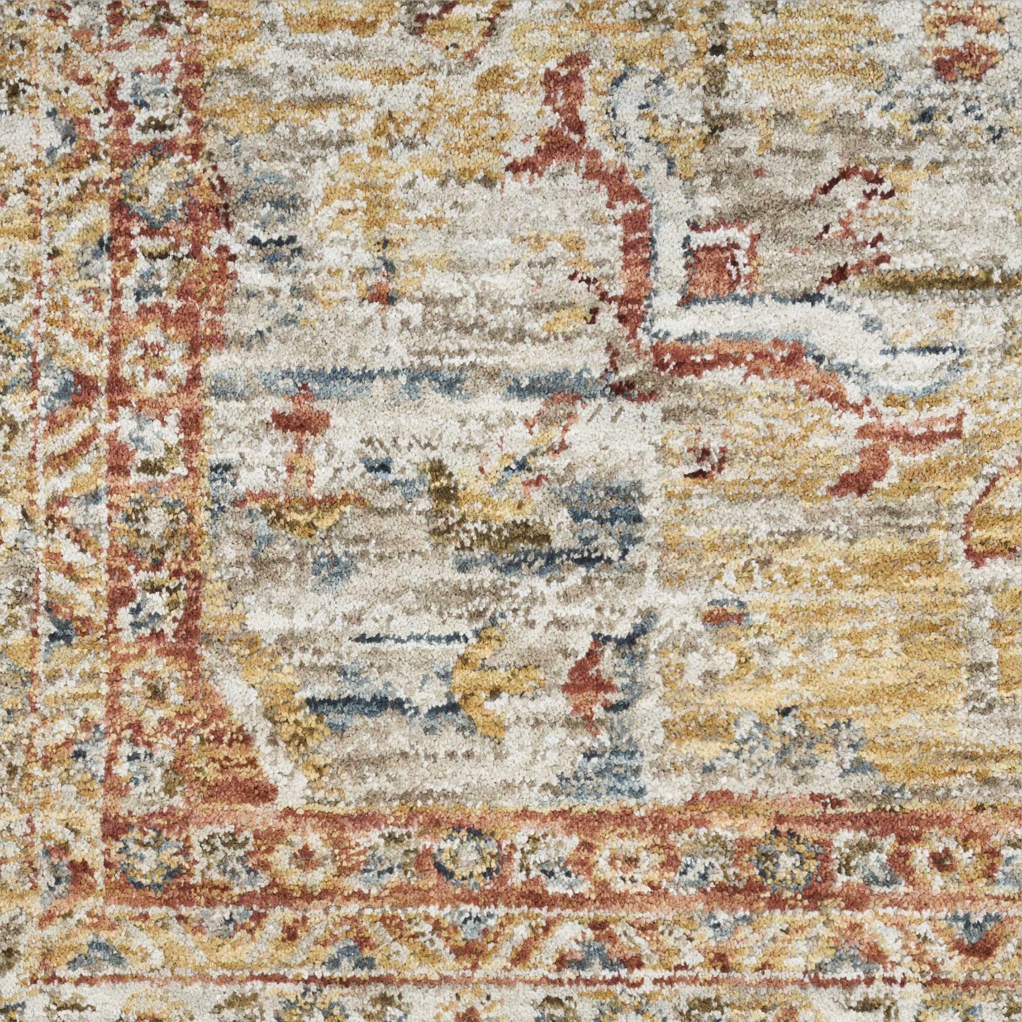 Nourison Sahar 7'10" x 10'4" Ivory Rust Vintage Indoor Rug