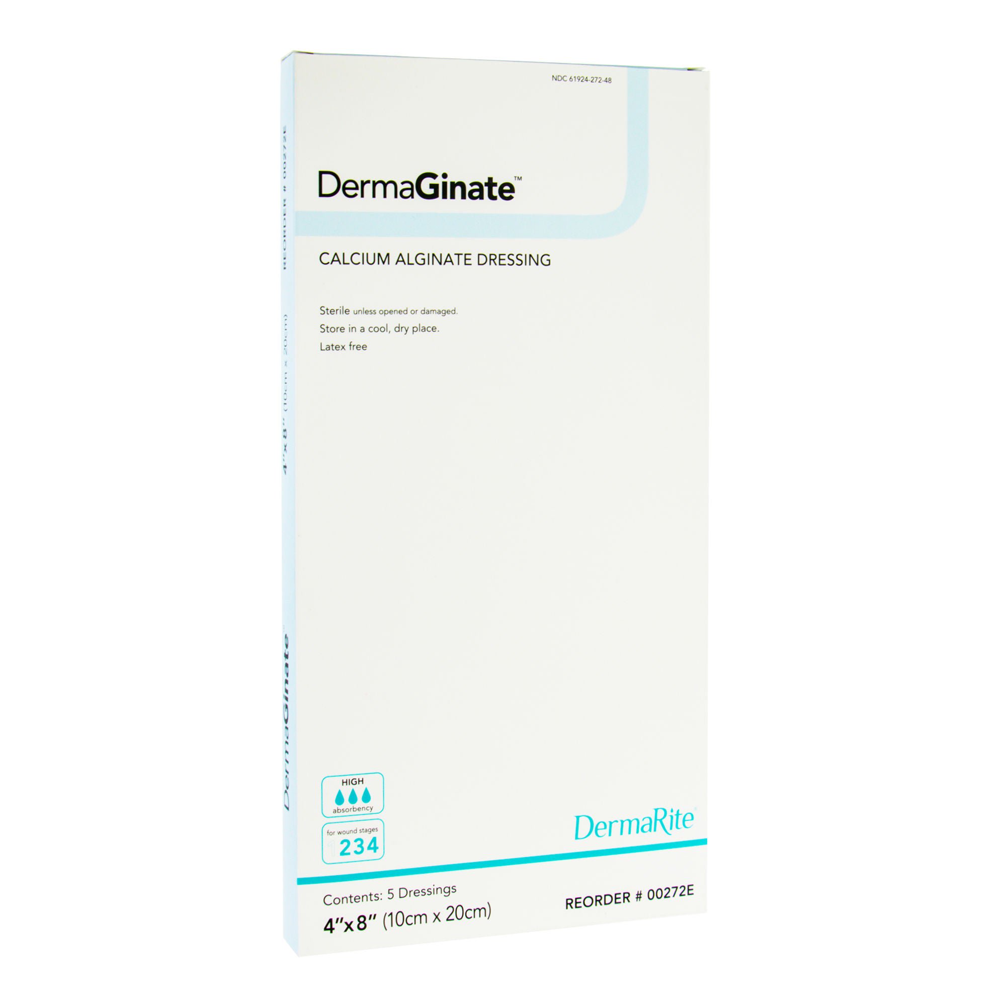 DermaGinate® Alginate Dressing, 4 x 8 inch