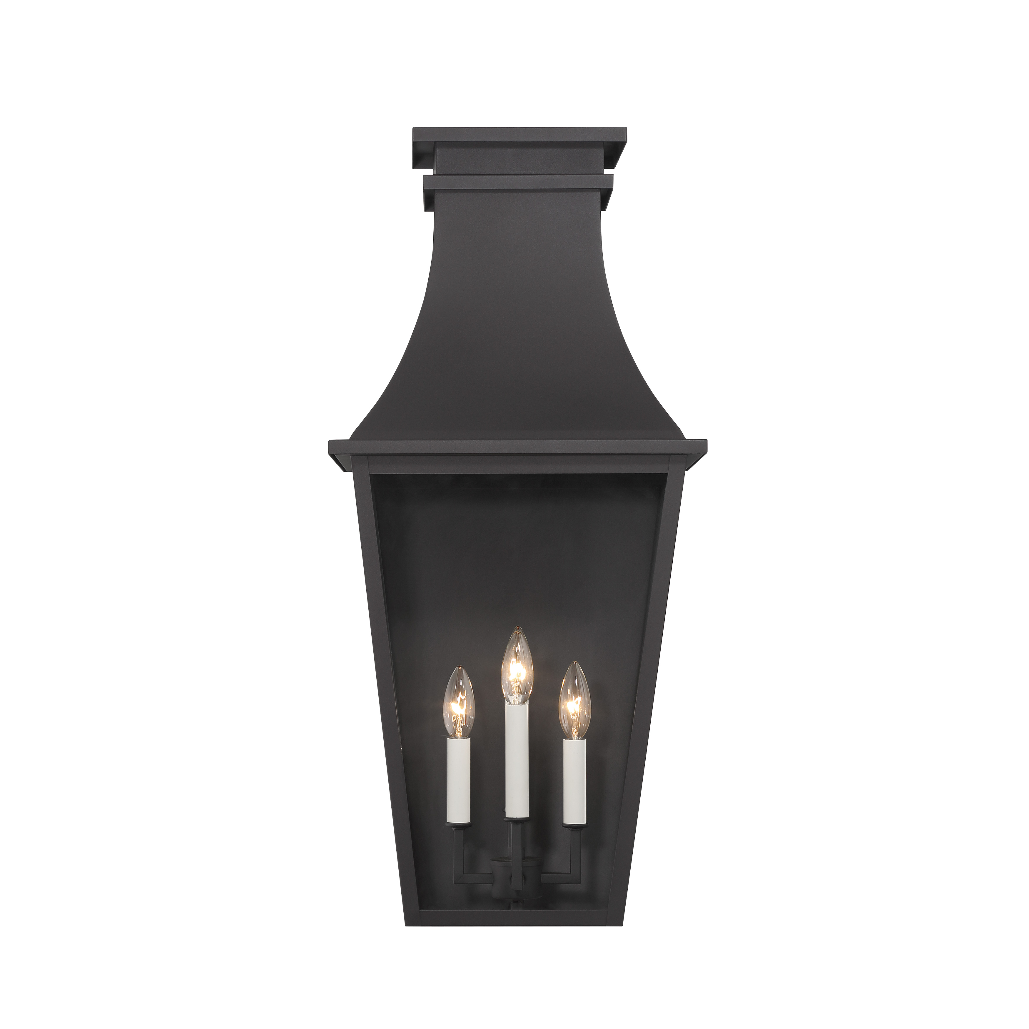 4 Light Outdoor Wall Mount in Sand Coal Finish with Clear Glass - alternate view