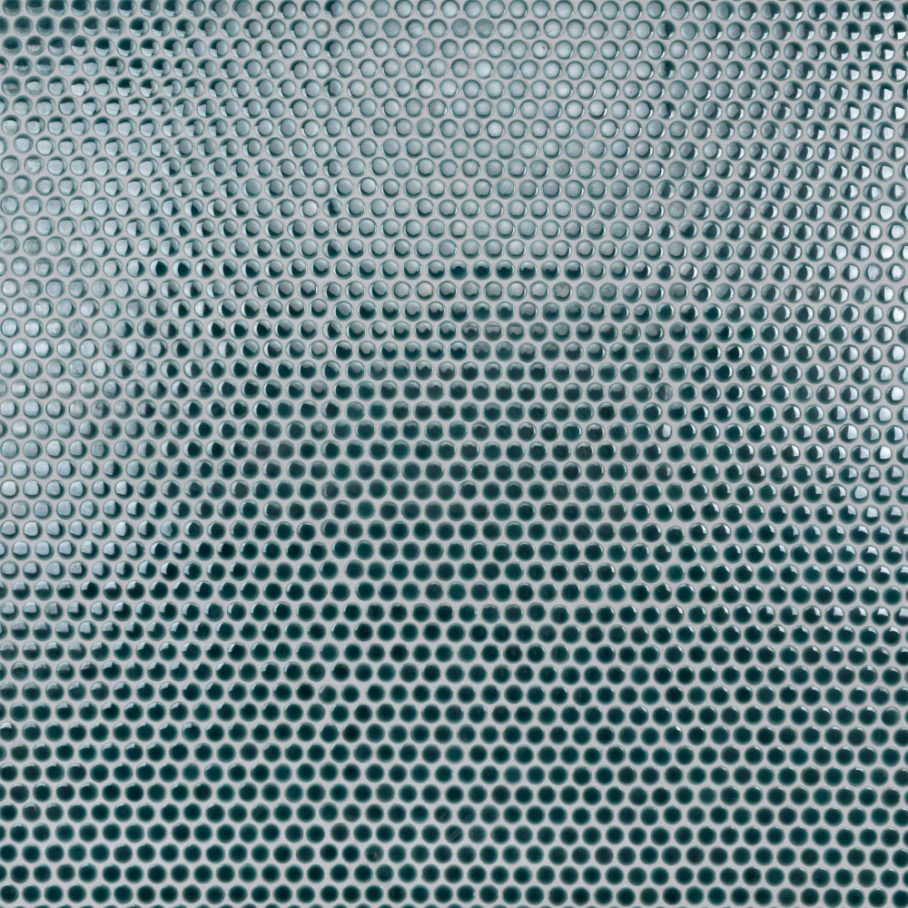 Hudson Penny Round Emerald 11-7/8 in. x 12-5/8 in. Porcelain Mosaic Tile