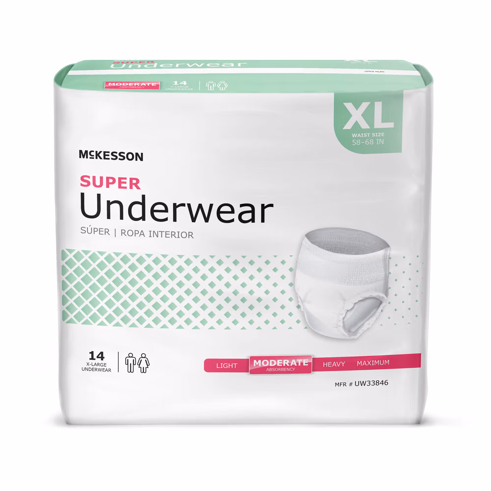 McKesson Super Moderate Absorbency Incontinence Underwear, Extra Large