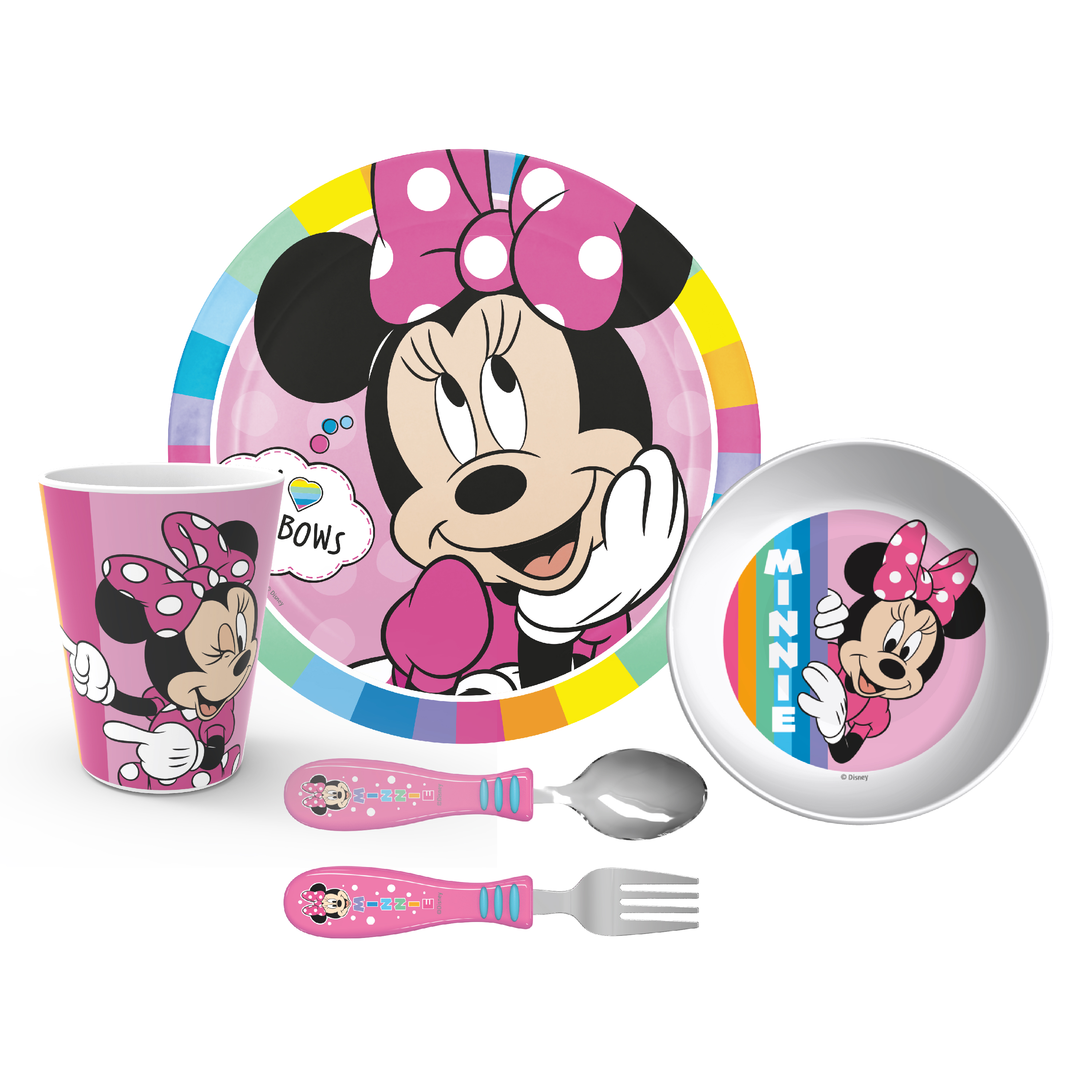 Disney Dinnerware Set, Minnie Mouse, 5-piece set slideshow image 1