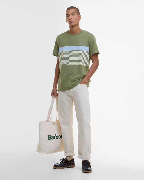 Braeside Striped T-Shirt Light Moss