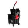 Rubbermaid Commercial, WaveBrake Executive Series, 35qt, Mop Bucket w/ Sidepress Wringer, Black