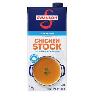 Swanson® 100% Natural Unsalted Chicken Stock, 32 oz Carton (12 Pack)