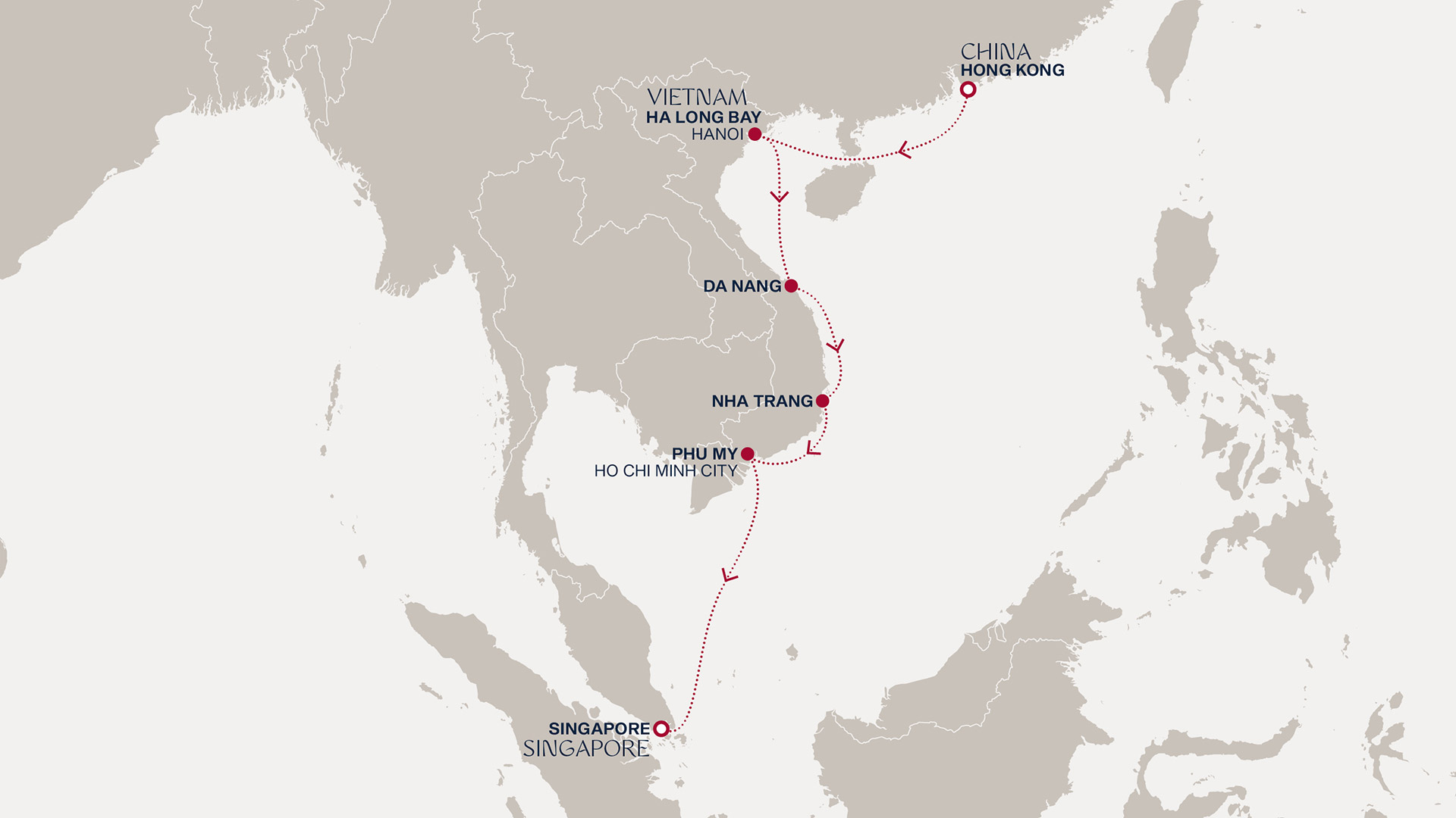 Itinerary map