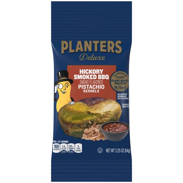 PLANTERS(r) Hickory Smoke Barbecue Pistachio Tube 2.25oz . A1N1 - Front No Plunge In Package (Low Res)