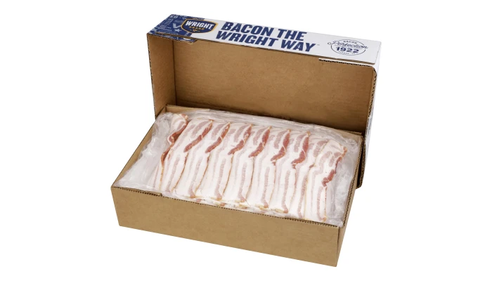 Wright® Brand Naturally Smoked Thick Sliced Bacon, Flat-Pack®, 10-14 Slices per Pound, Frozen_image_4