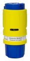 Ericson® Straight Blade Plug 15A 125V ac Solid Brass 2-Pole 3-Wire NEMA 5-15R Yellow 1.55 H x 1.6 W x 3.7 in. D