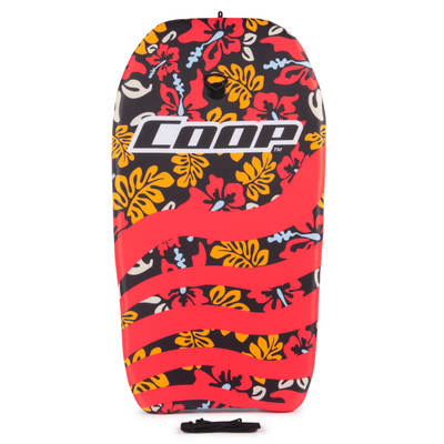 SwimWays Coop Pipe 33 Bodyboard, Swimming Aid, Lightweight Bodyboard with Wrist Leash for Adults, Kids, and Beginners, Red
