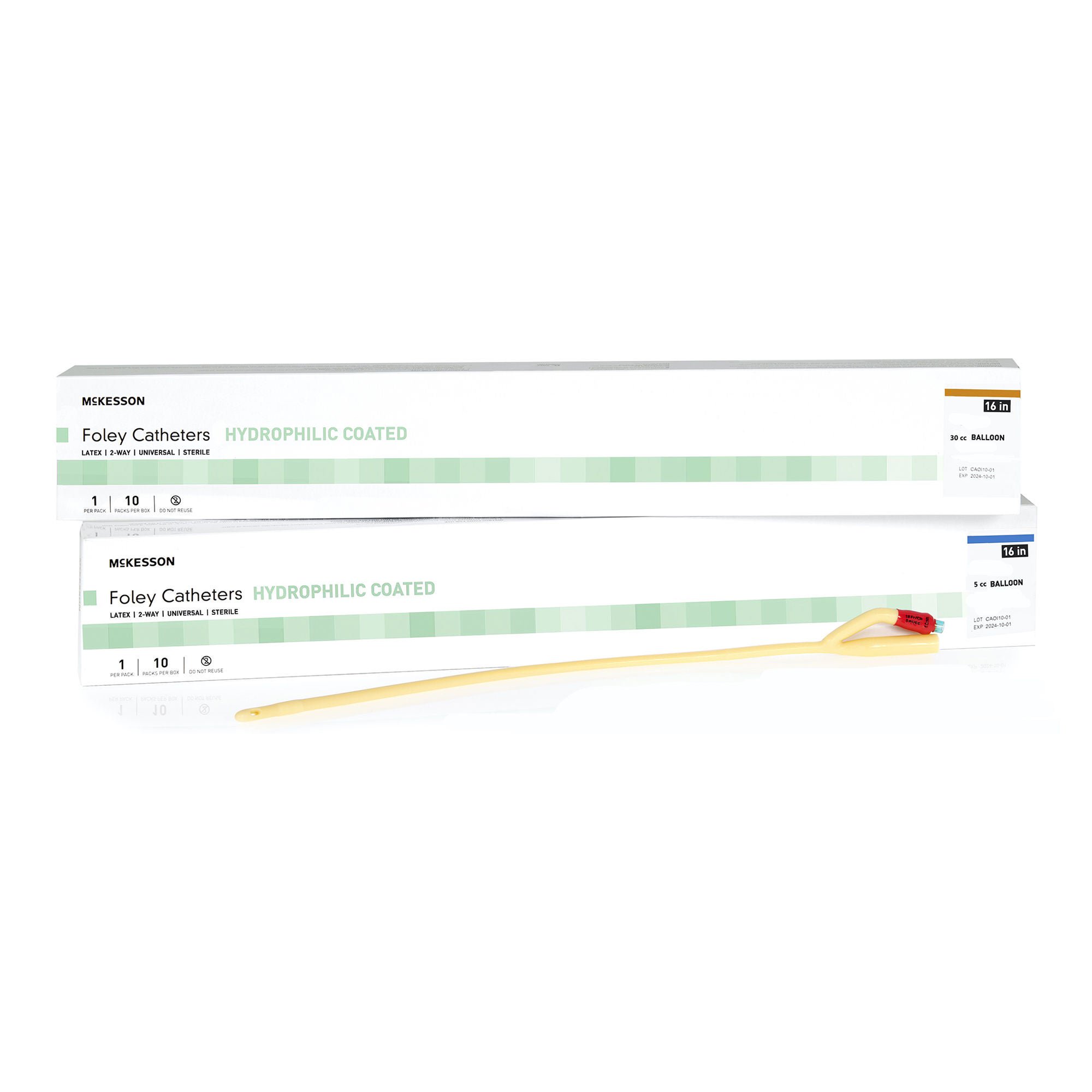 McKesson Brand CATHETER, FOLEY STRT TIP LTX 20FR 30CC 16" (10/BX 20BX/CS)