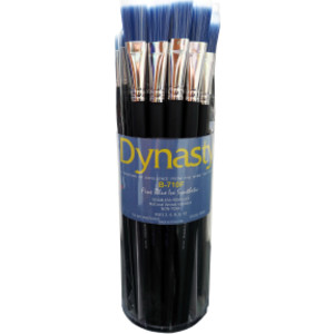 Blue Ice Flat Brush Canister, 50 Brushes