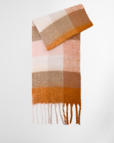 Marie Check Scarf Mustard Check